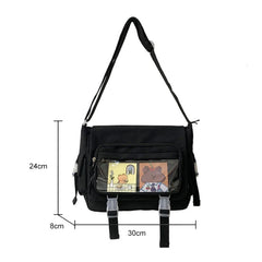 Waterproof Nylon Crossbody Bags for Women Solid Tote Shoulder Bag Large Capacity