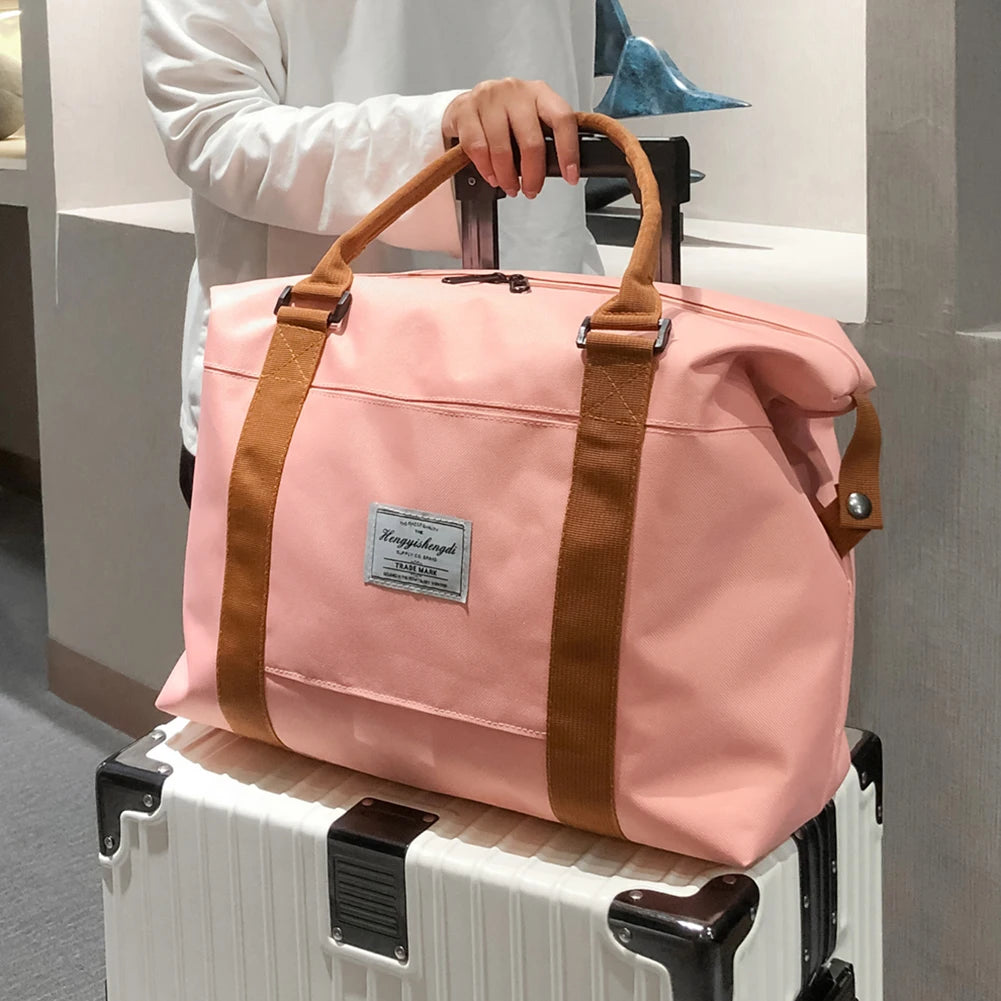 Waterproof Nylon Travel Bag Large Capacity Tote Handbag Weekend Duffle