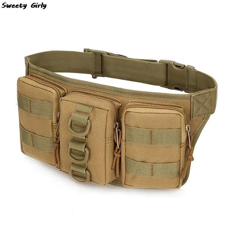 Waterproof Nylon Men Fanny Pack Tactical Military Army Waist Bag Hiking