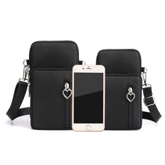 Waterproof Nylon Phone Bag Women's Mini Messenger Crossbody Clutch
