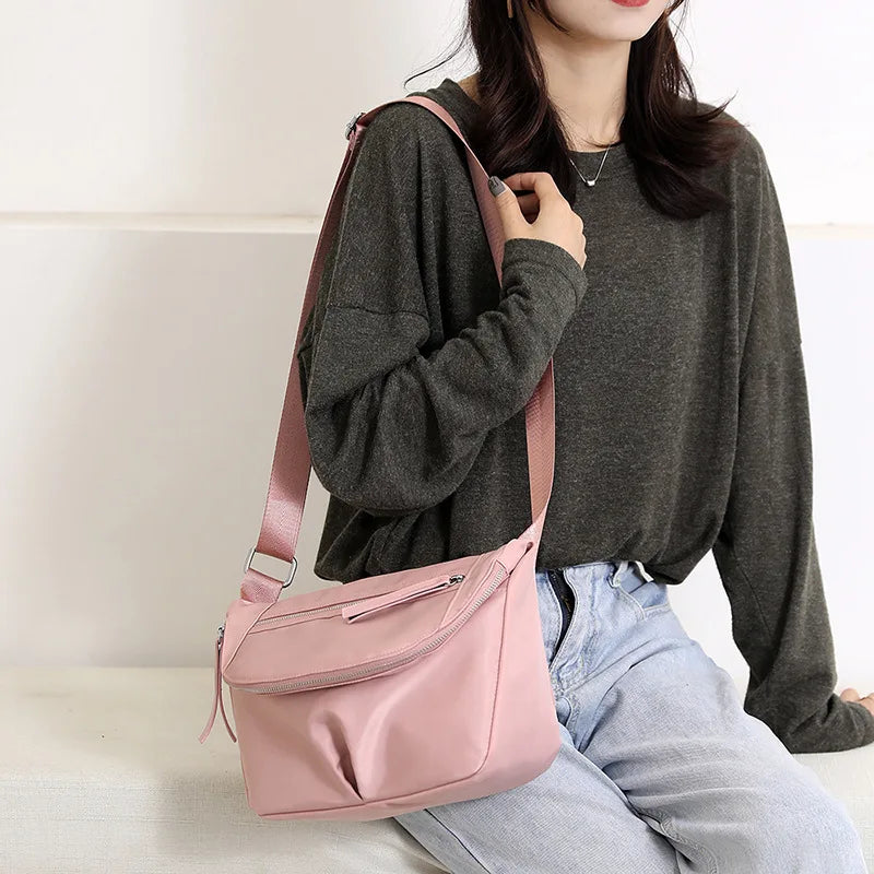 Waterproof Nylon Shoulder Bags Women Casual Small Crossbody Messneger Bags