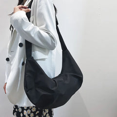 Waterproof Nylon Shoulder Bags Casual Crossbody Bag Purse Female Dumpling Shape