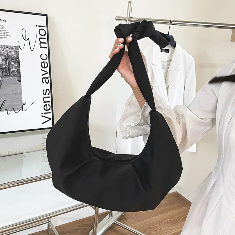Waterproof Nylon Shoulder Bags Casual Crossbody Bag Purse Female Dumpling Shape