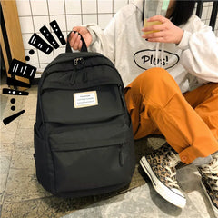 Waterproof Nylon Women Backpack Large Capacity High Schoolbag Vintage Girl