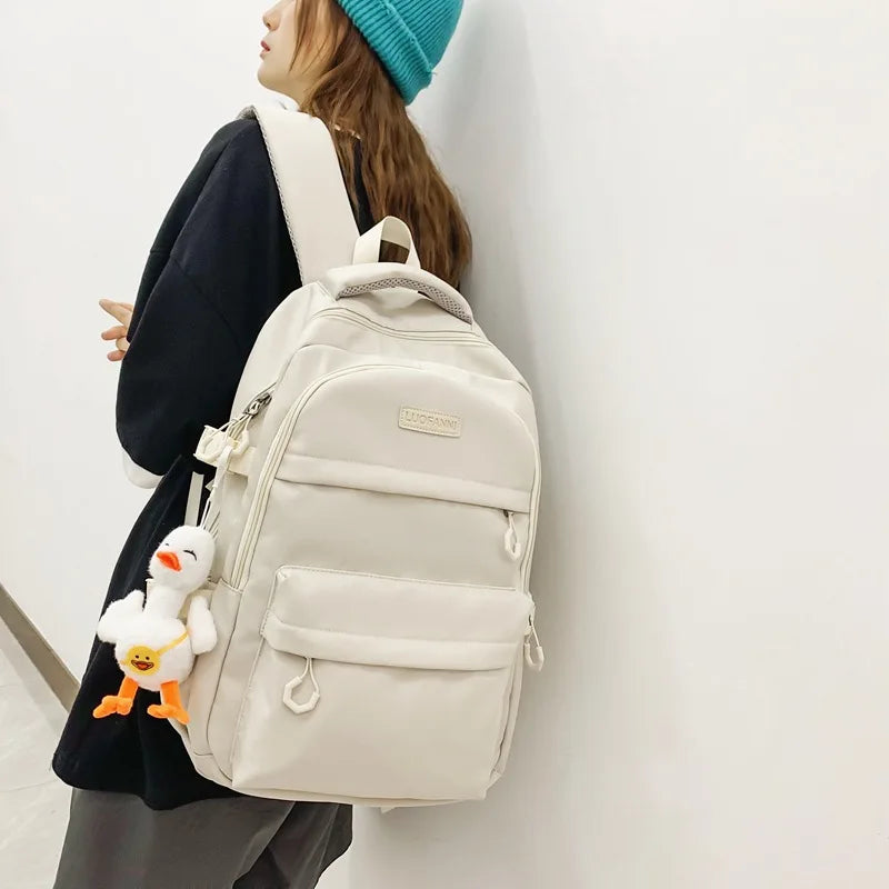 Waterproof Nylon Women Backpack Ladies Travel Bag Schoolbag for Teenage Girls