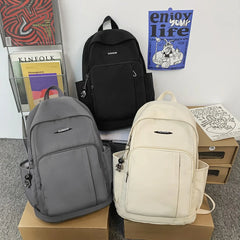 Waterproof Nylon Women Backpack Unisex Multi-pocket Laptop Rucksack