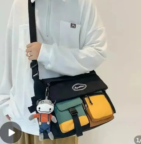 Waterproof Nylon Messenger Bag Crossbody Satchel Pouch
