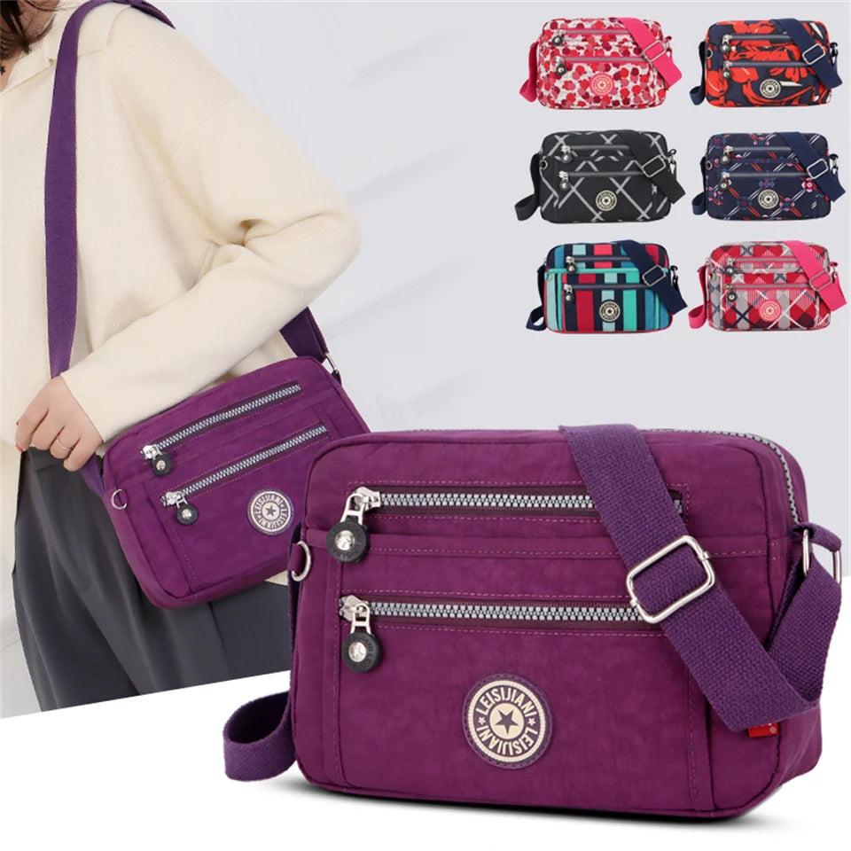 Waterproof Nylon Women Messenger Bag Small Purse Shoulder Bag