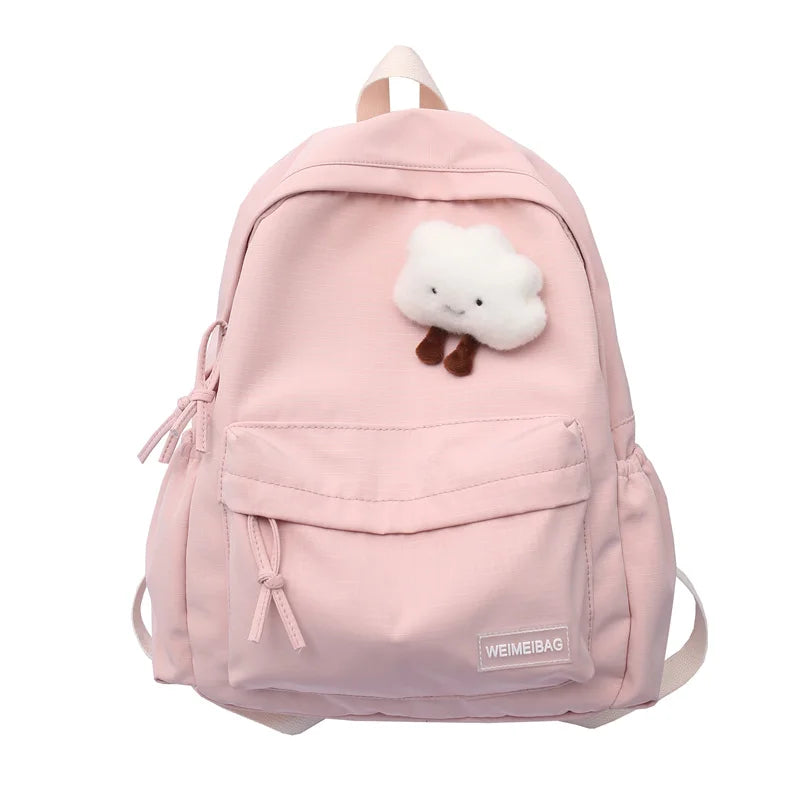Waterproof Nylon Women School Backpack Large