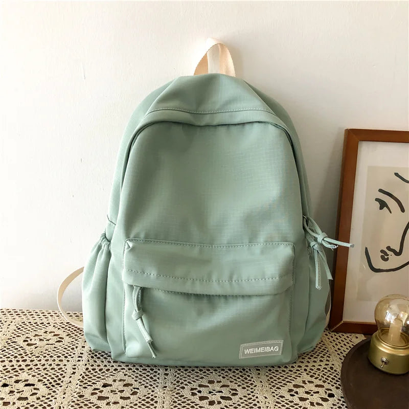 Waterproof Nylon Women School Backpack Large