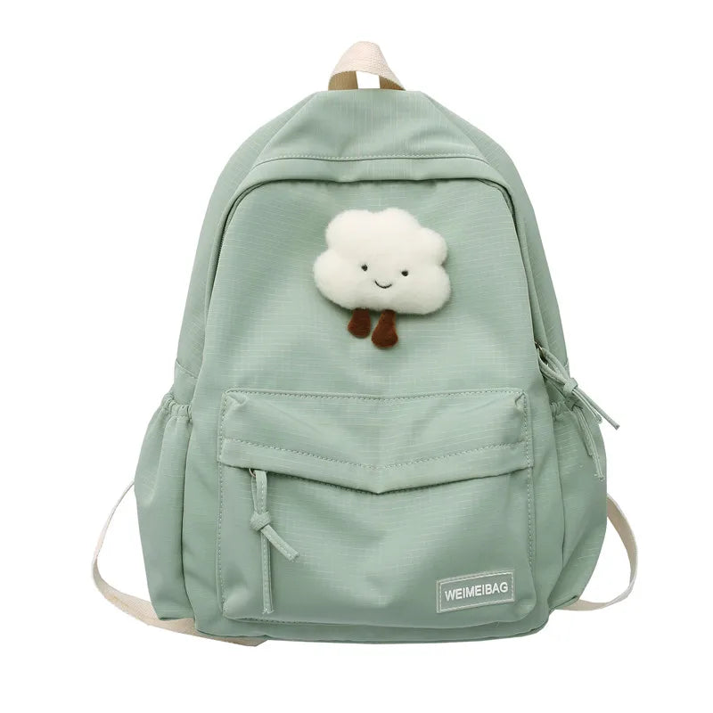 Waterproof Nylon Women School Backpack Large