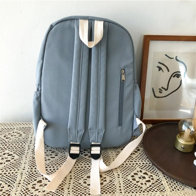 Waterproof Nylon Women School Backpack Large