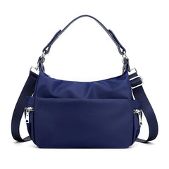 Waterproof Nylon Women Shoulder Bags Casual Ladies Totes Bag Solid Zipper