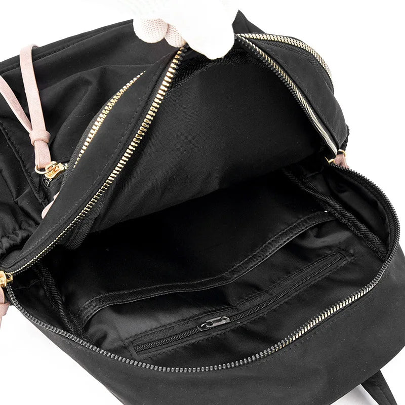 Waterproof Nylon Women Backpack Big Capacity Tassels School Bag Laptop Travel