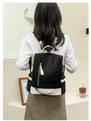 Waterproof Oxford Cloth Women's Backpack Anti-theft Back Zipper Schoolbag