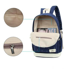 Waterproof Oxford Cloth Women's Backpack Anti-theft Back Zipper Schoolbag