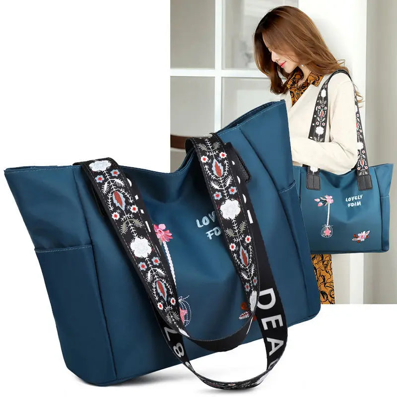 Waterproof Oxford Shoulder Bag Women Shopper Tote Large Capacity Ladies Handbag