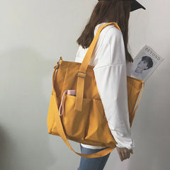 Waterproof Oxford Canvas Shoulder Hand Bucket Bag for Women