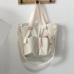 Waterproof Large Capacity Canvas Girl Shoulder Bucket Bag Female Crossbody Bags