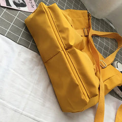 Waterproof Oxford Canvas Girl Shoulder Hand Bucket Bag Female