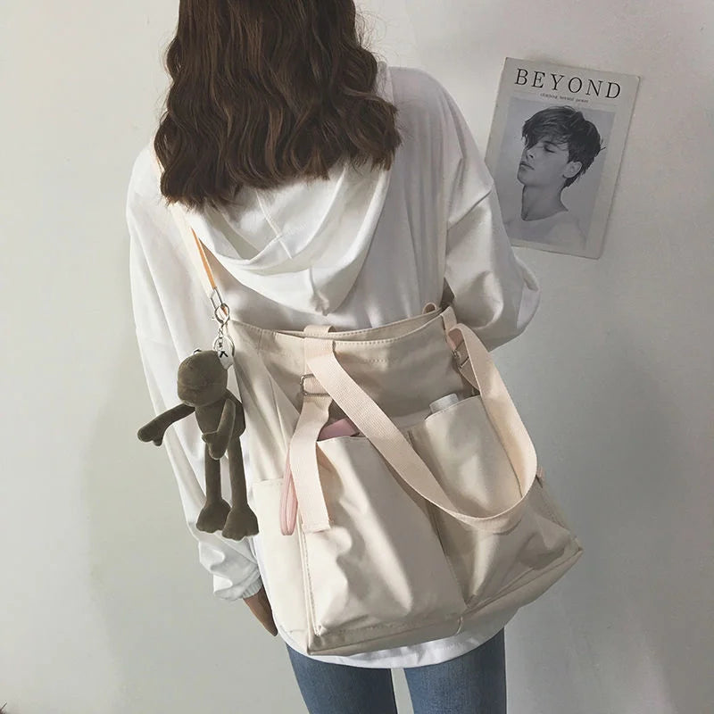 Waterproof Oxford Canvas Shoulder Hand Bucket Bag for Women