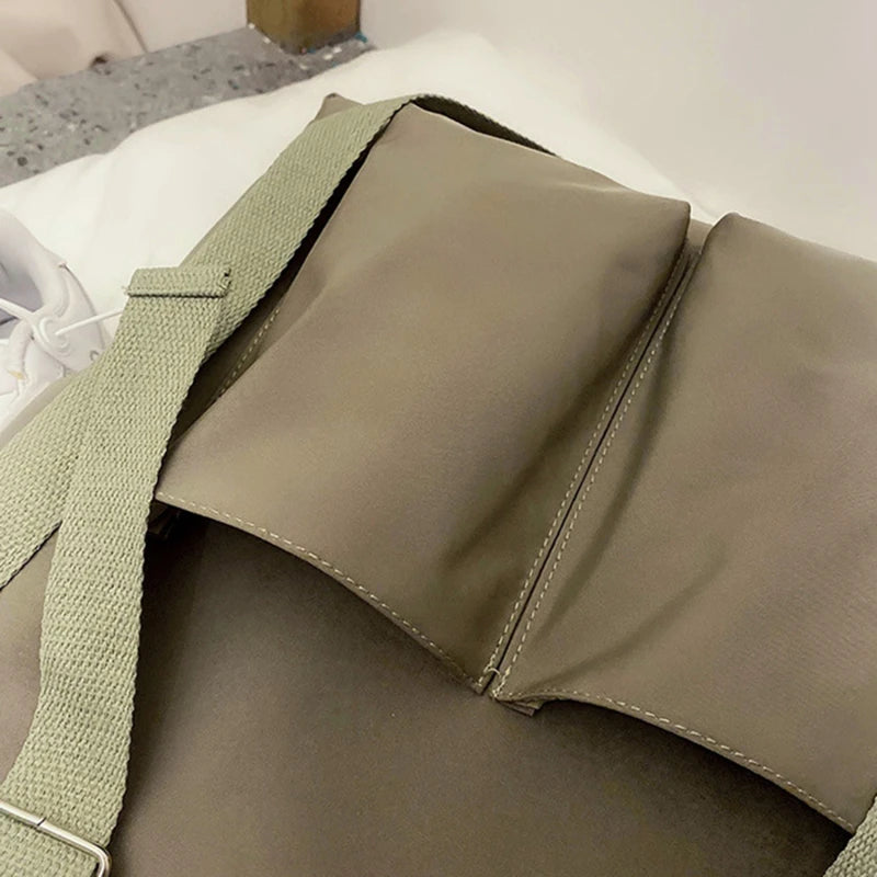 Waterproof Large Capacity Canvas Girl Shoulder Bucket Bag Female Crossbody Bags