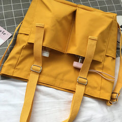 Waterproof Oxford Canvas Shoulder Hand Bucket Bag for Women