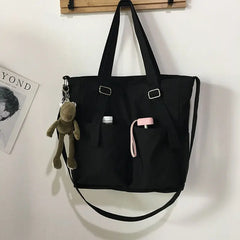 Waterproof Oxford Canvas Girl Shoulder Hand Bucket Bag