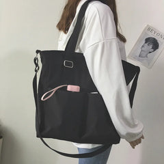 Waterproof Oxford Canvas Girl Shoulder Hand Bucket Bag