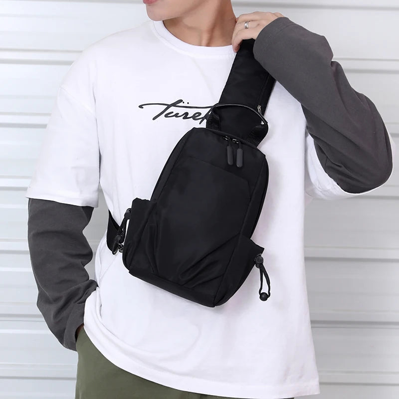 Waterproof Oxford Shoulder Bag Outdoor Unisex Travel Small Chest Crossbody Bag