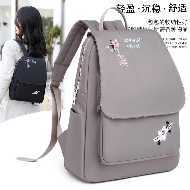 Waterproof Oxford Women Backpack Anti-theft Print School Bag for Girls