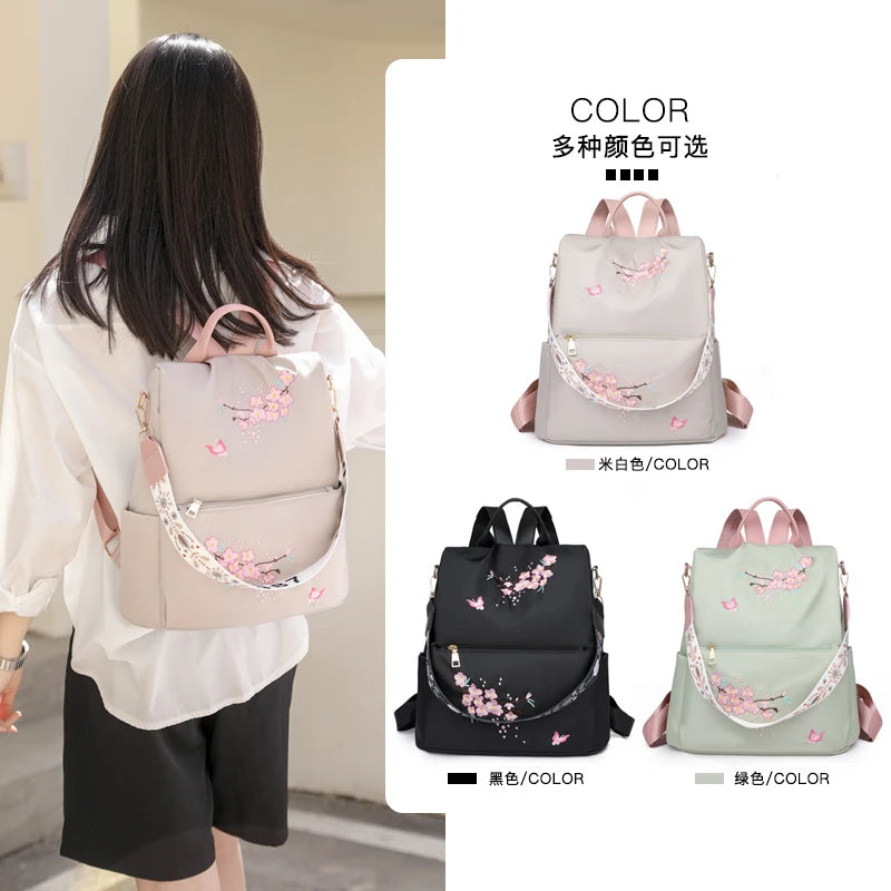 Waterproof Oxford Women Backpack Anti-theft Girls School Bag