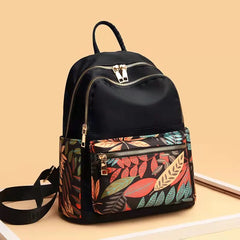 Waterproof Oxford Cloth Ethnic Middle-Aged Lady Travel Backpack