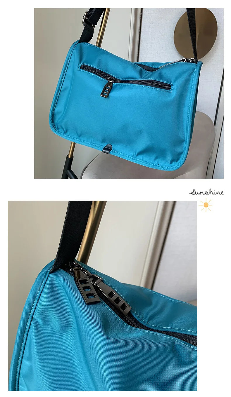 Waterproof Oxford Women Shoulder Bags with Wide Strap Crossbody Large Capacity