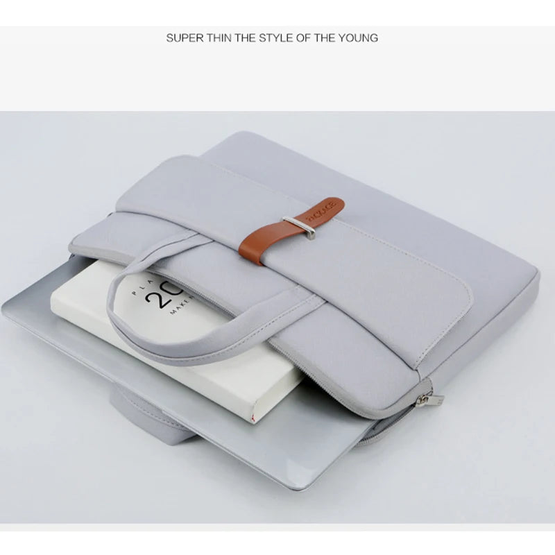 Waterproof PU Leather 15in Laptop Bag Business Briefcase