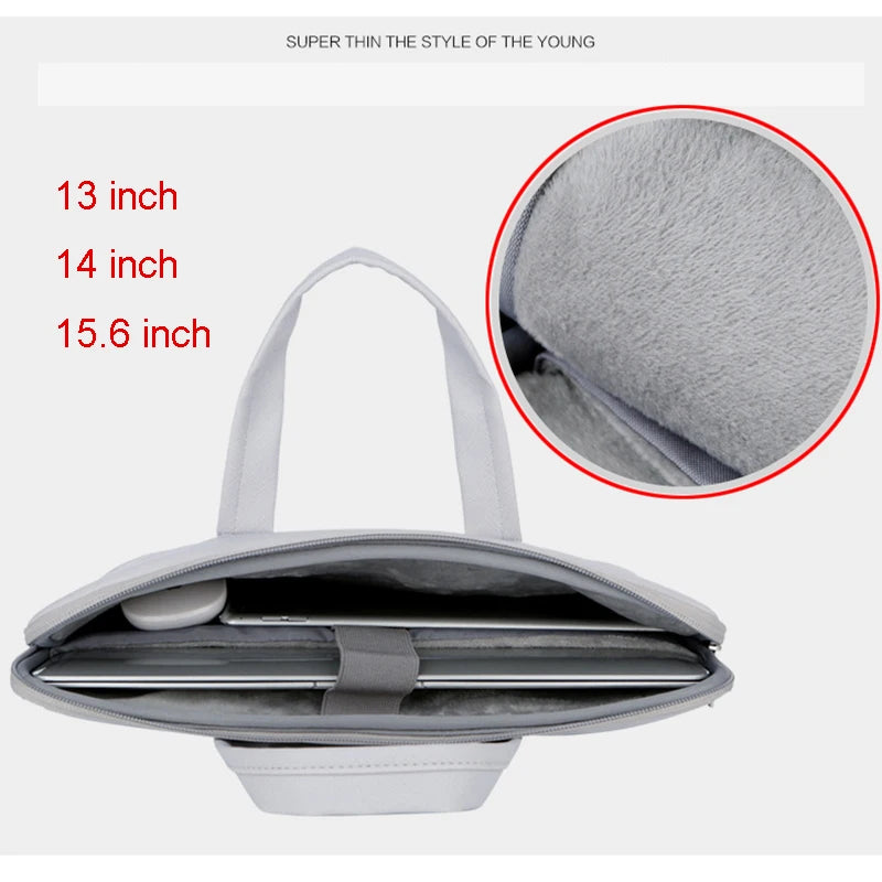 Waterproof PU Leather 15in Laptop Bag Business Briefcase