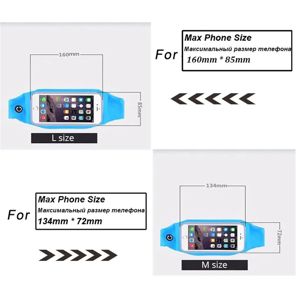 Waterproof Waist Bag Phone Touch Screen Outdoor Jogging Cycling Running