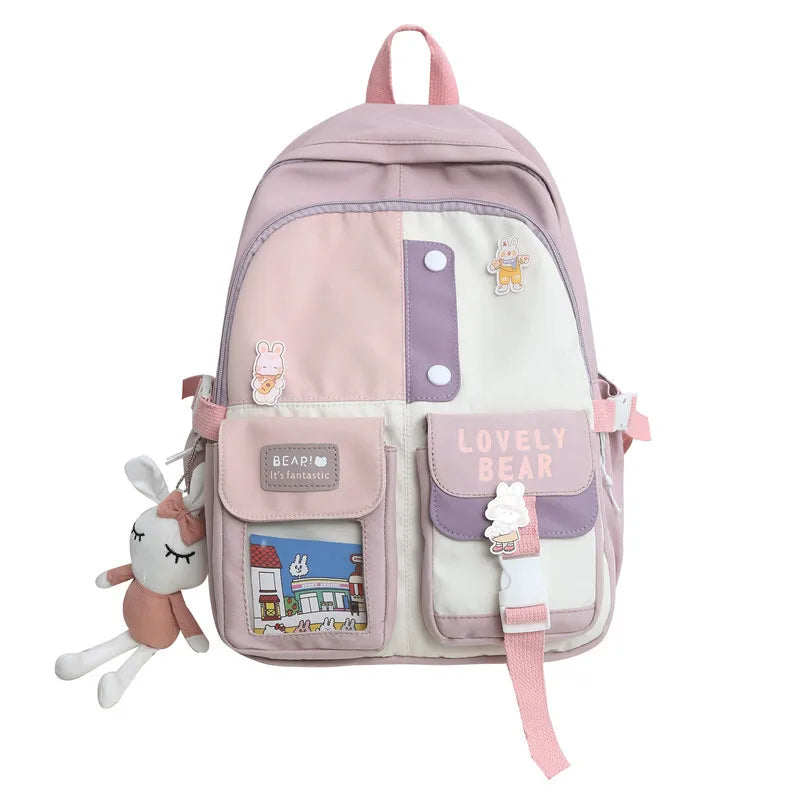 Waterproof School Bags for Teenage Girls Nylon Backpacks Women Travel Bags