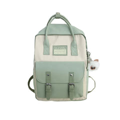 Waterproof Nylon Backpack for Women Girls Patchwork Backpack Female Rucksack