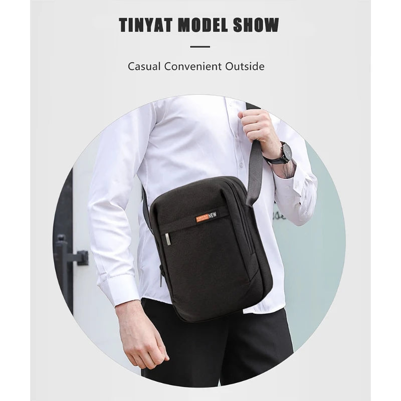 Waterproof Shoulder Bag for Men Nylon Casual Crossbody Bag