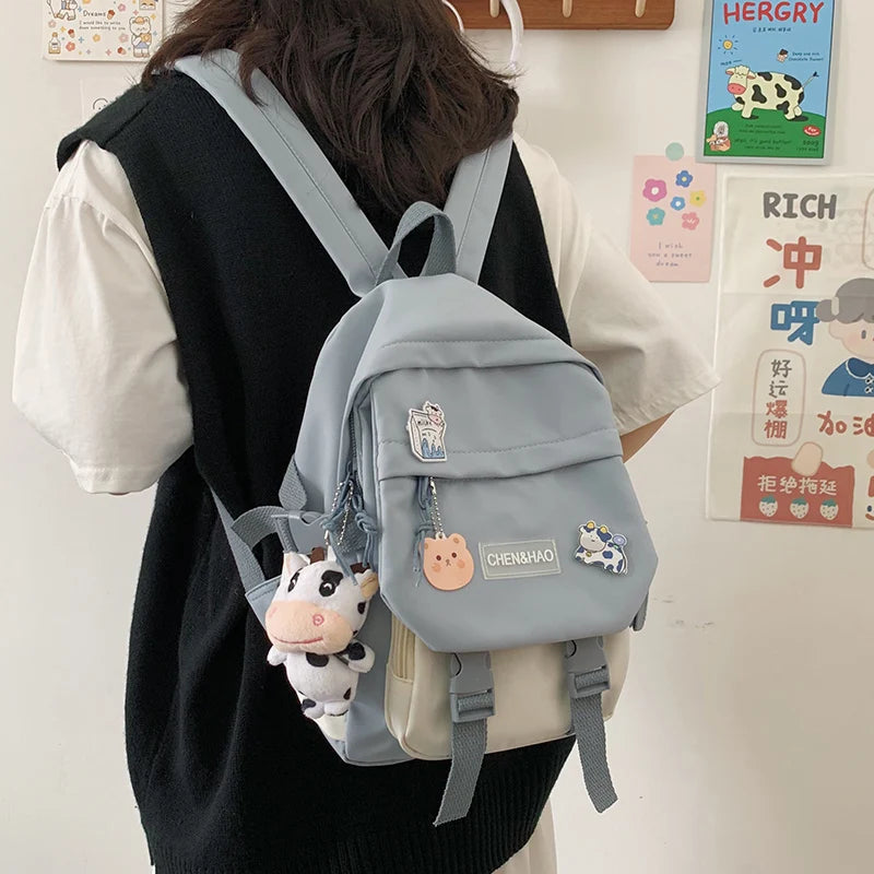 Waterproof Small Backpack Women Girls School Bags Teenage Travel Ladies