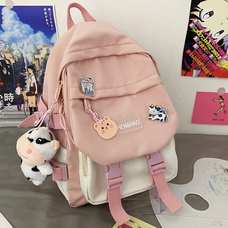Waterproof Small Backpack Women Girls School Bags Teenage Travel Ladies