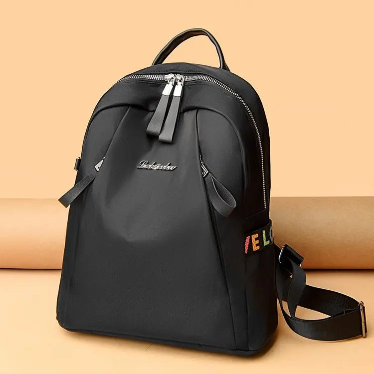 Waterproof Leather Women Backpack High School Bags Girls Anti-theft Travel Bag