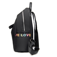 Waterproof Leather Women Backpack High School Bags Girls Anti-theft Travel Bag