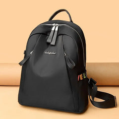 Waterproof Leather Women Backpack High School Bags Girls Anti-theft Travel Bag