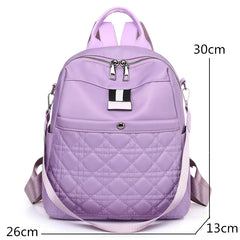 Waterproof Oxford Cloth Women Backpack Light Travel School Shoulder Bag