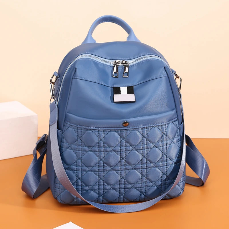 Waterproof Oxford Cloth Women Backpack Light Travel School Shoulder Bag