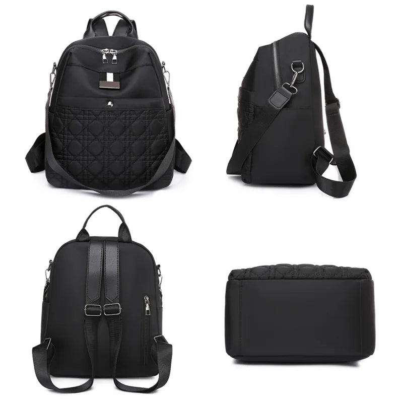 Waterproof Oxford Cloth Women Backpack Light Travel School Shoulder Bag