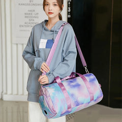 Waterproof Gym Yoga Duffle Handbag Women Weekend Traveling Bag