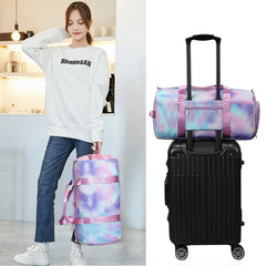 Waterproof Gym Yoga Duffle Handbag Women Weekend Traveling Bag